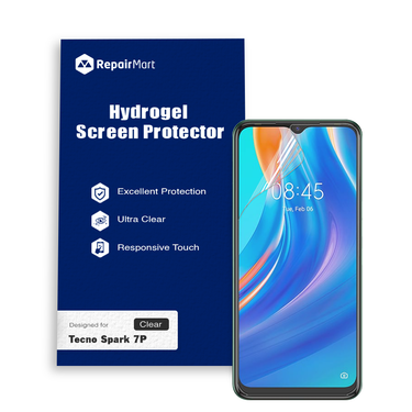 Tecno Spark 7P Compatible Premium Hydrogel Screen Protector With Full Coverage Ultra HD